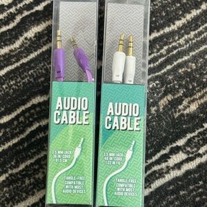 Audio Cable Set - Purple and White